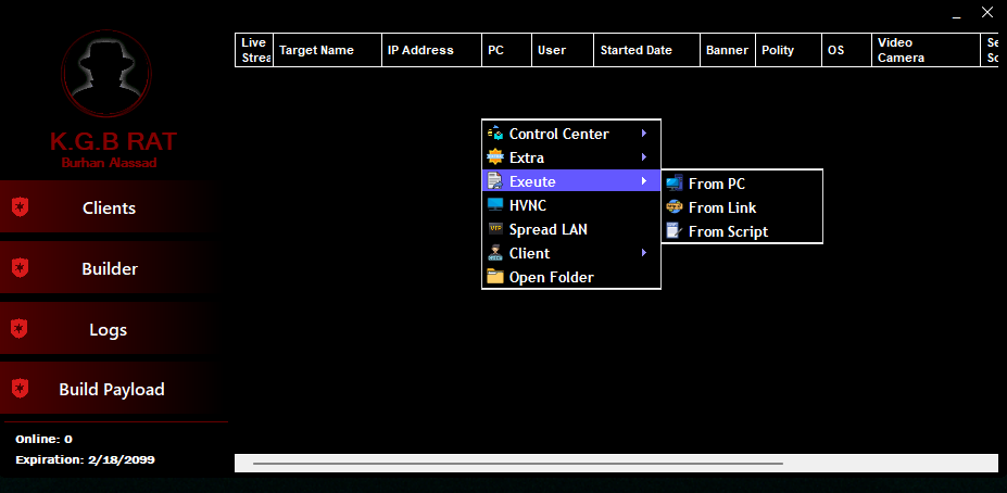 KGB File Manager Interface - Advanced Remote File Transfer and Management Tool